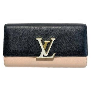 LOUIS VUITTON Porte Foyle Capucine  Noir Capucines - Leather 521-090125